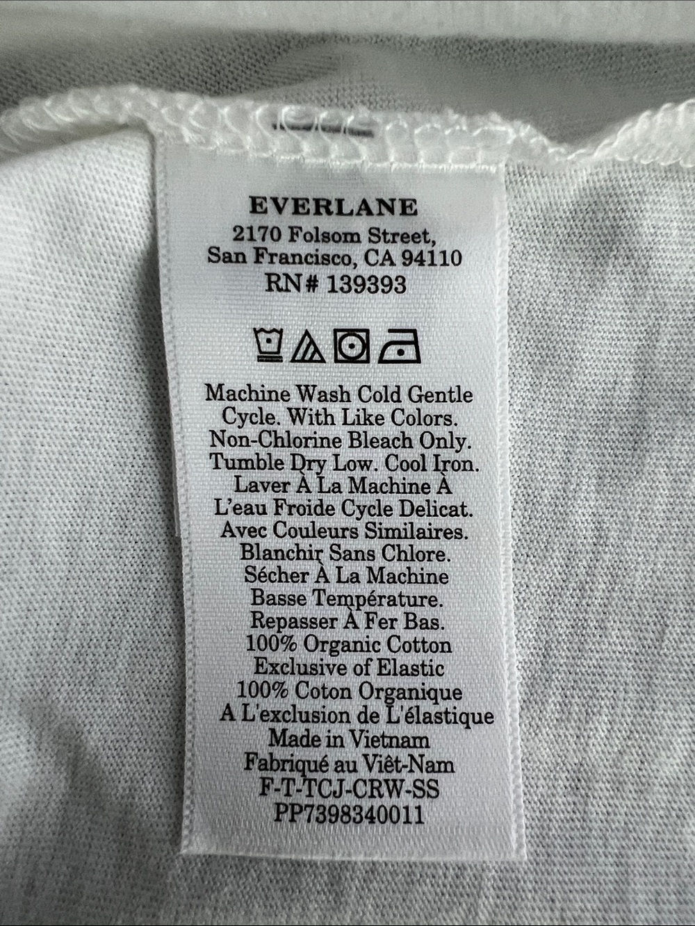 New Everlane THE SLIM CREW IN ESSENTIAL COTTON White Size S - Picture 7 of 11